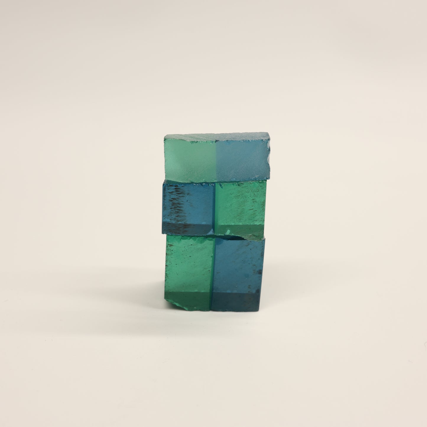 Nanosital Simulated Bi-Color Lab Created Faceting Rough for Gem Cutting - Blue-Green - Various Sizes