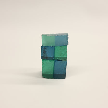 Nanosital Simulated Bi-Color Lab Created Faceting Rough for Gem Cutting - Blue-Green - Various Sizes