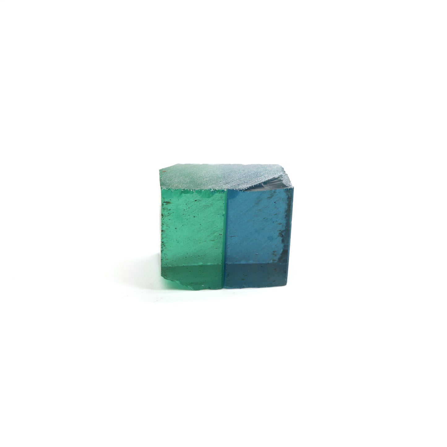 Nanosital Simulated Bi-Color Lab Created Faceting Rough for Gem Cutting - Blue-Green - Various Sizes