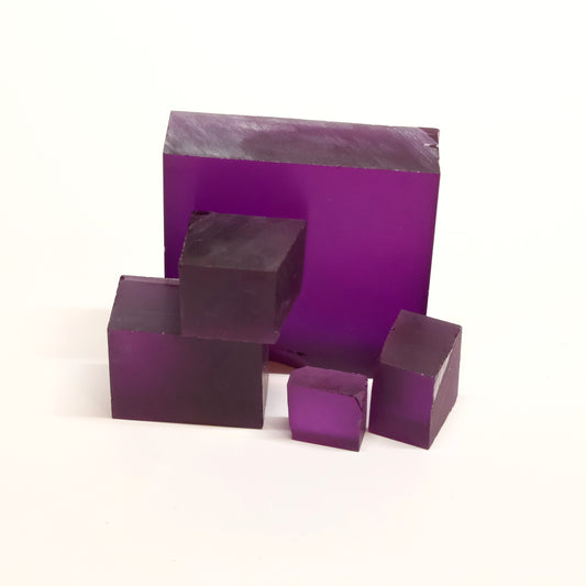 Purple Czochralski Pulled Sapphire (Reddish Hue) - Grade A - Faceting Rough