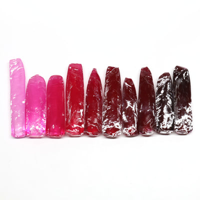 #1.25-#9 Ruby Sample Set Lab Created Corundum Sapphire Faceting Rough