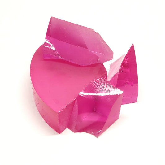 Pink Czochralski Pulled Sapphire - Grade A - Faceting Rough