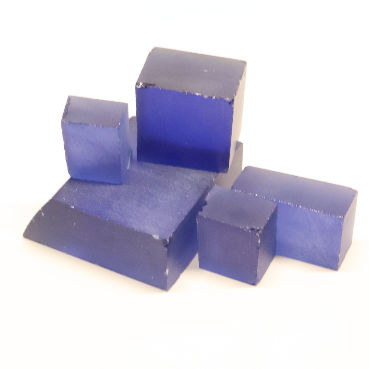 Medium Blue Czochralski Pulled Sapphire - Grade A - Faceting Rough