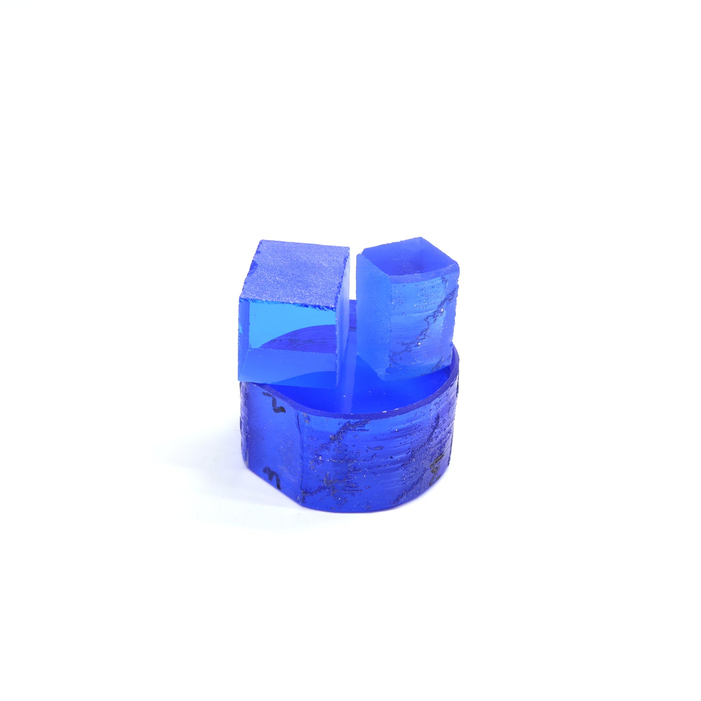 Lab-Created Cobalt Spinel – High-Clarity Neon Blue Rough Crystal