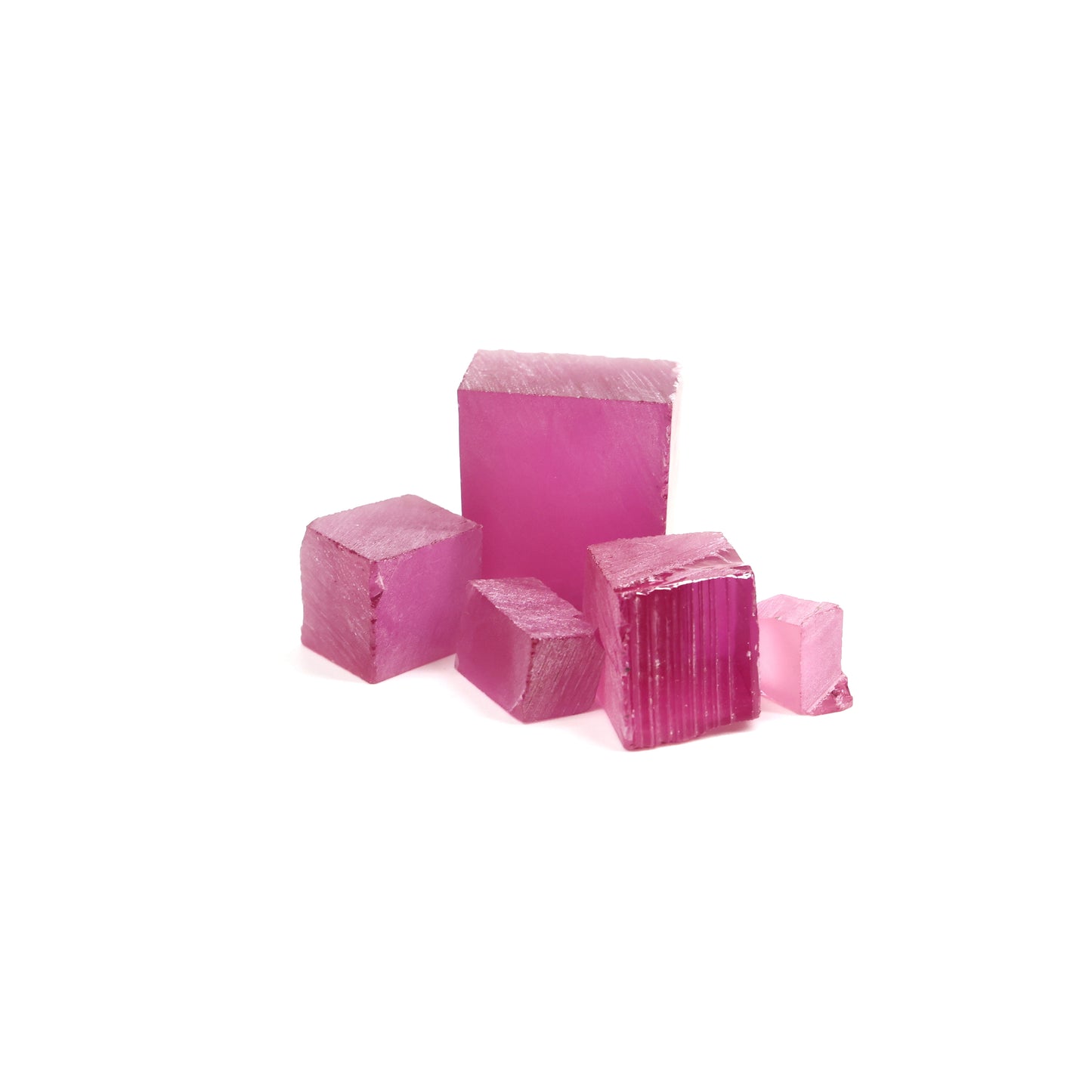Vivid Pink Czochralski Pulled Sapphire - Grade A - Faceting Rough