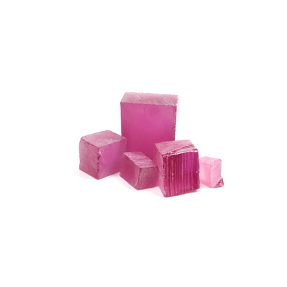 Vivid Pink Czochralski Pulled Sapphire - Grade A - Faceting Rough