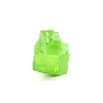 Green Apple Cubic Zirconia Faceting Rough for Gem Cutting - Various Sizes