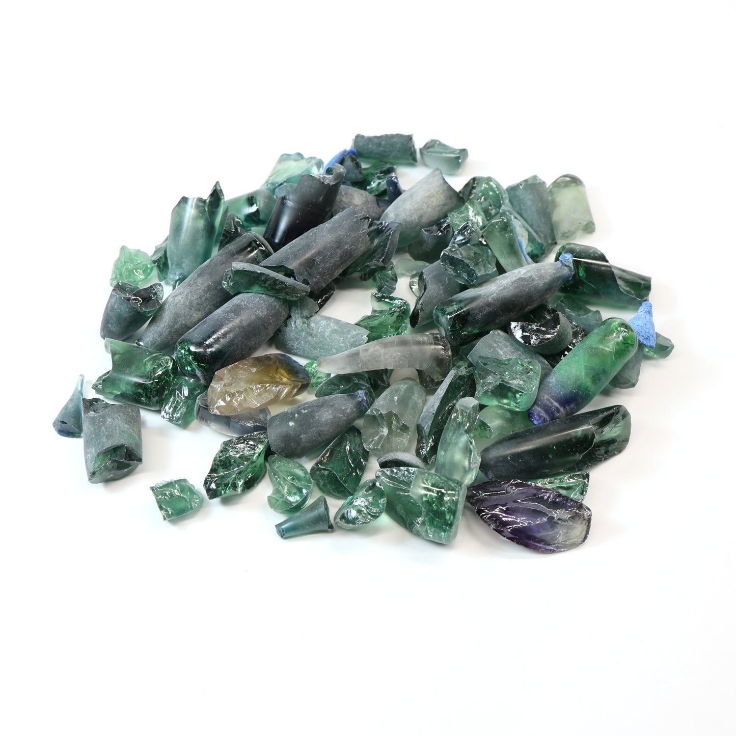 Tourmaline Green (Cracked) #85 Lab Created Corundum Sapphire  - Blind Pours