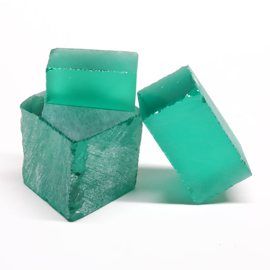 Nanosital Simulated Very Light Emerald Lab Created Faceting Rough for Gem Cutting - #0/4 - Various Sizes