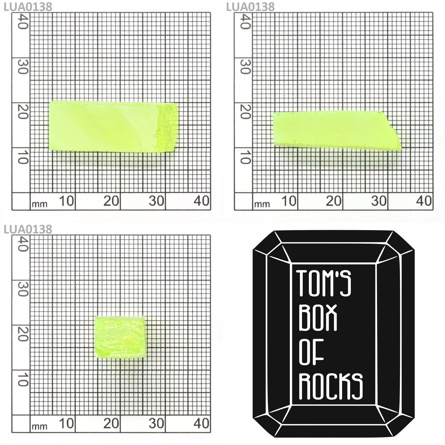 Lab-Grown LuAG Garnet – Intense UV Reactive Gemstone Rough