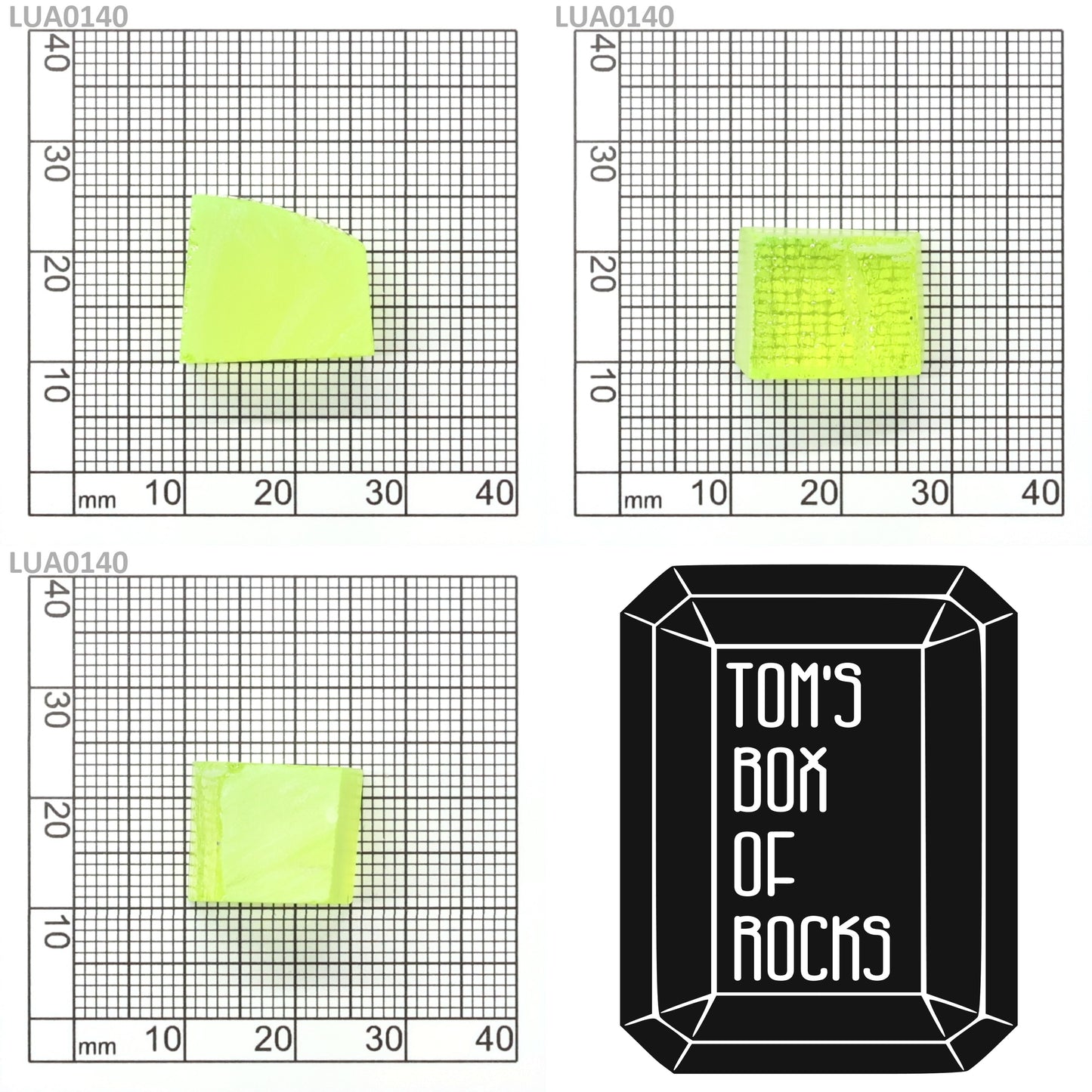 Lab-Grown LuAG Garnet – Intense UV Reactive Gemstone Rough