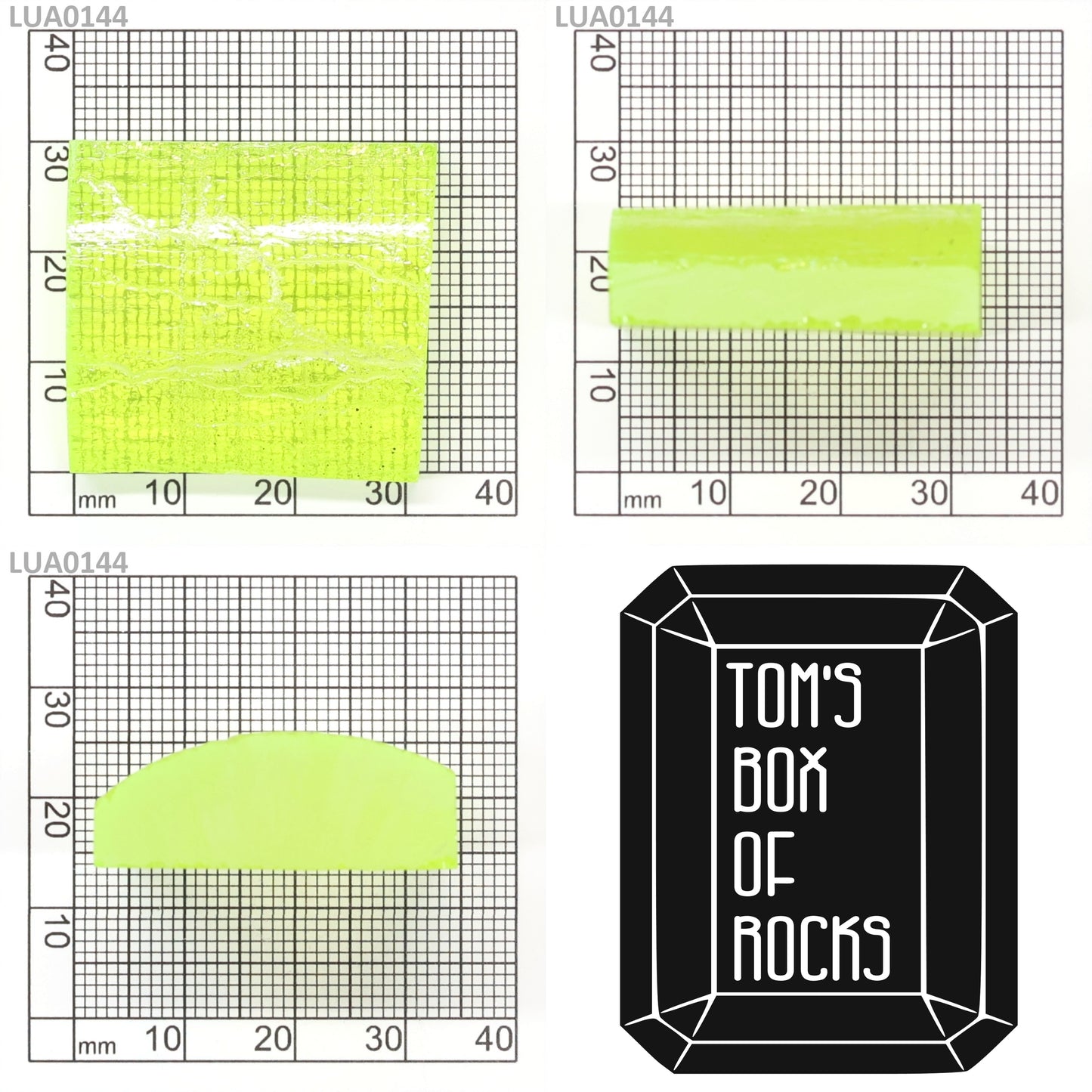 Lab-Grown LuAG Garnet – Intense UV Reactive Gemstone Rough