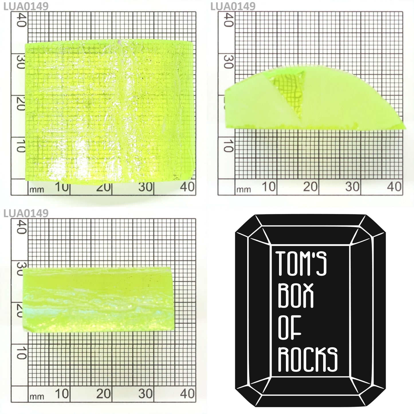 Lab-Grown LuAG Garnet – Intense UV Reactive Gemstone Rough