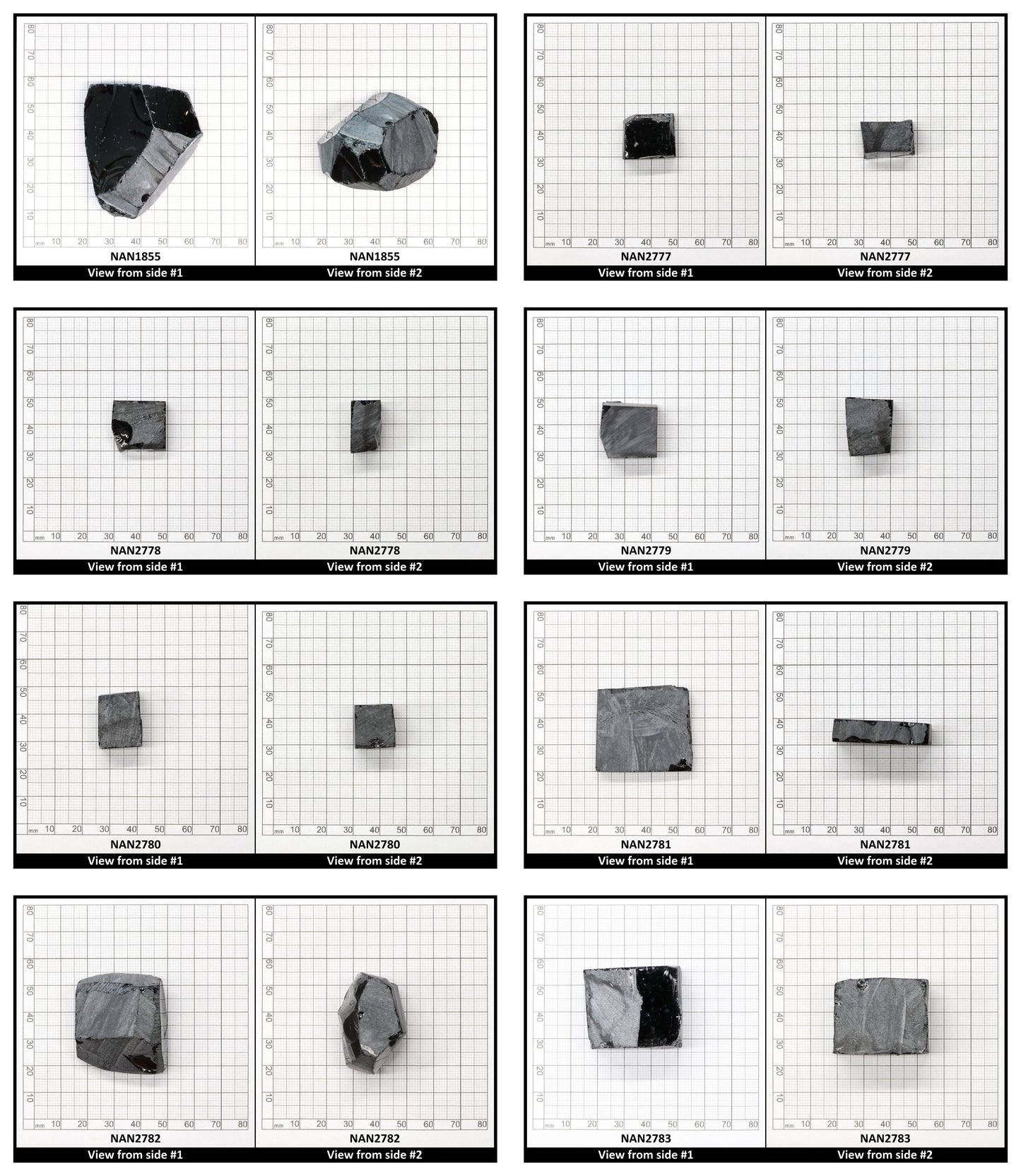 Nanosital Simulated Black Lab Created Faceting Rough for Gem Cutting - #0004 - Various Sizes