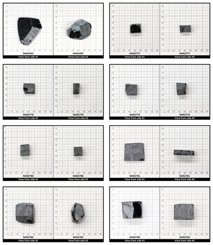 Nanosital Simulated Black Lab Created Faceting Rough for Gem Cutting - #0004 - Various Sizes