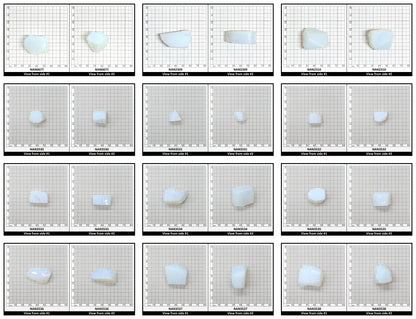 Nanosital Simulated White Opal Lab Created Faceting Rough for Gem Cutting - #001 - Various Sizes