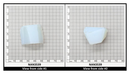 Nanosital Simulated White Opal Lab Created Faceting Rough for Gem Cutting - #001 - Various Sizes