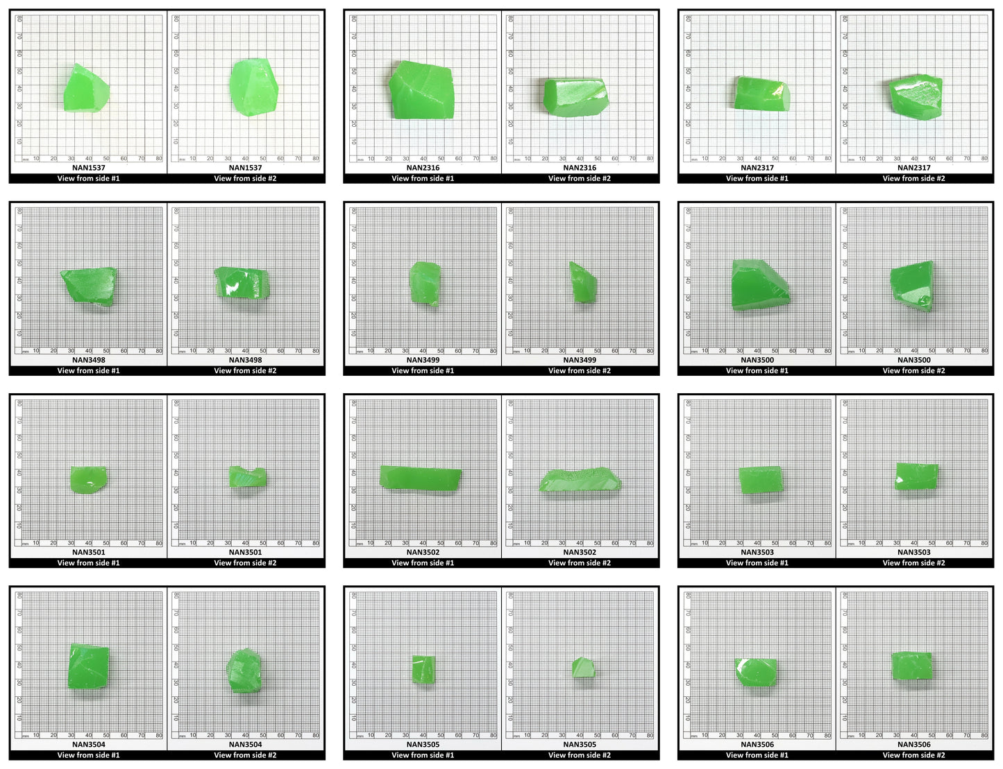 Nanosital Simulated Light Kryptonite Opal Lab Created Faceting Rough for Gem Cutting - #0011/1 - Various Sizes