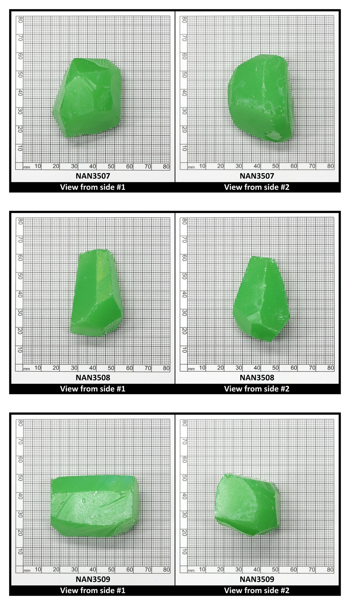 Nanosital Simulated Light Kryptonite Opal Lab Created Faceting Rough for Gem Cutting - #0011/1 - Various Sizes
