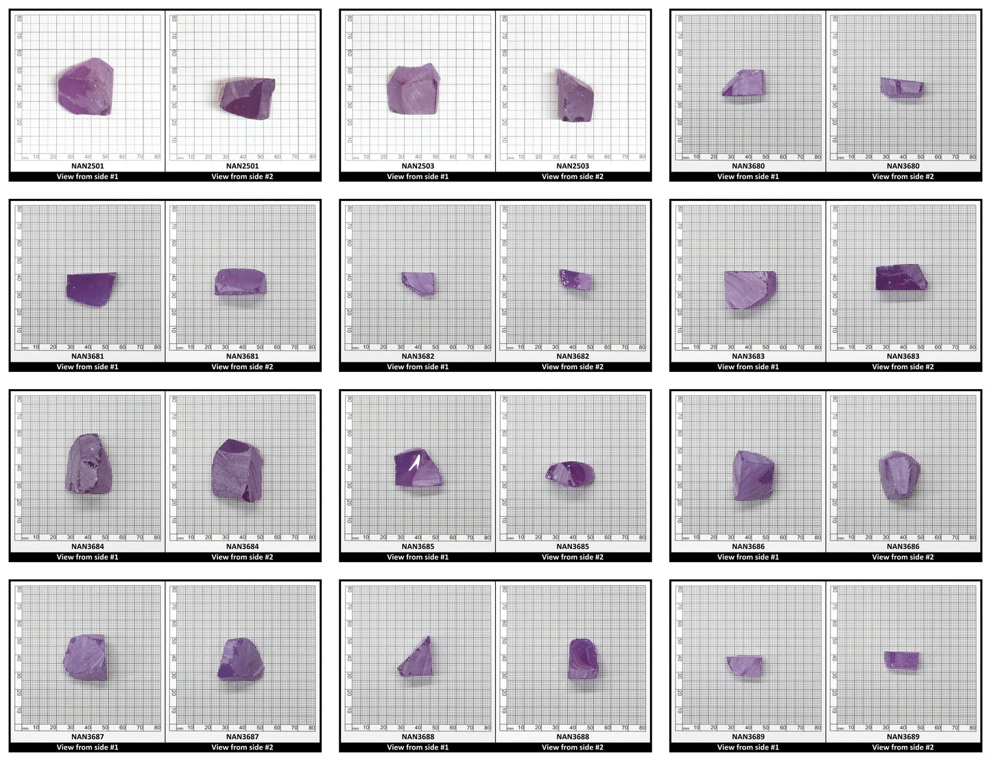 Nanosital Simulated Lavender Opal Lab Created Faceting Rough for Gem Cutting - #009 - Various Sizes