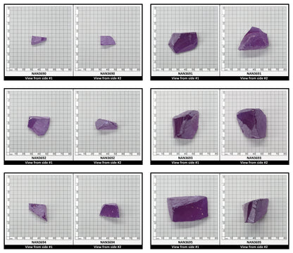 Nanosital Simulated Lavender Opal Lab Created Faceting Rough for Gem Cutting - #009 - Various Sizes