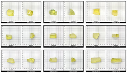 Nanosital Simulated Canary Yellow Citrine Lab Created Faceting Rough for Gem Cutting - #10 - Various Sizes