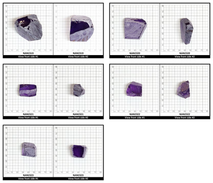 Nanosital Simulated Amethyst  Lab Created Faceting Rough for Gem Cutting - #131 - Various Sizes