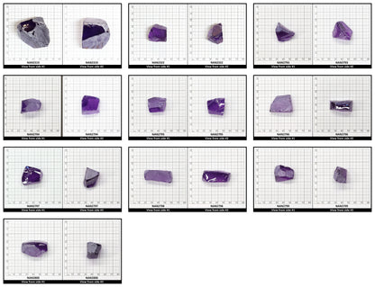 Nanosital Simulated Amethyst  Lab Created Faceting Rough for Gem Cutting - #131 - Various Sizes