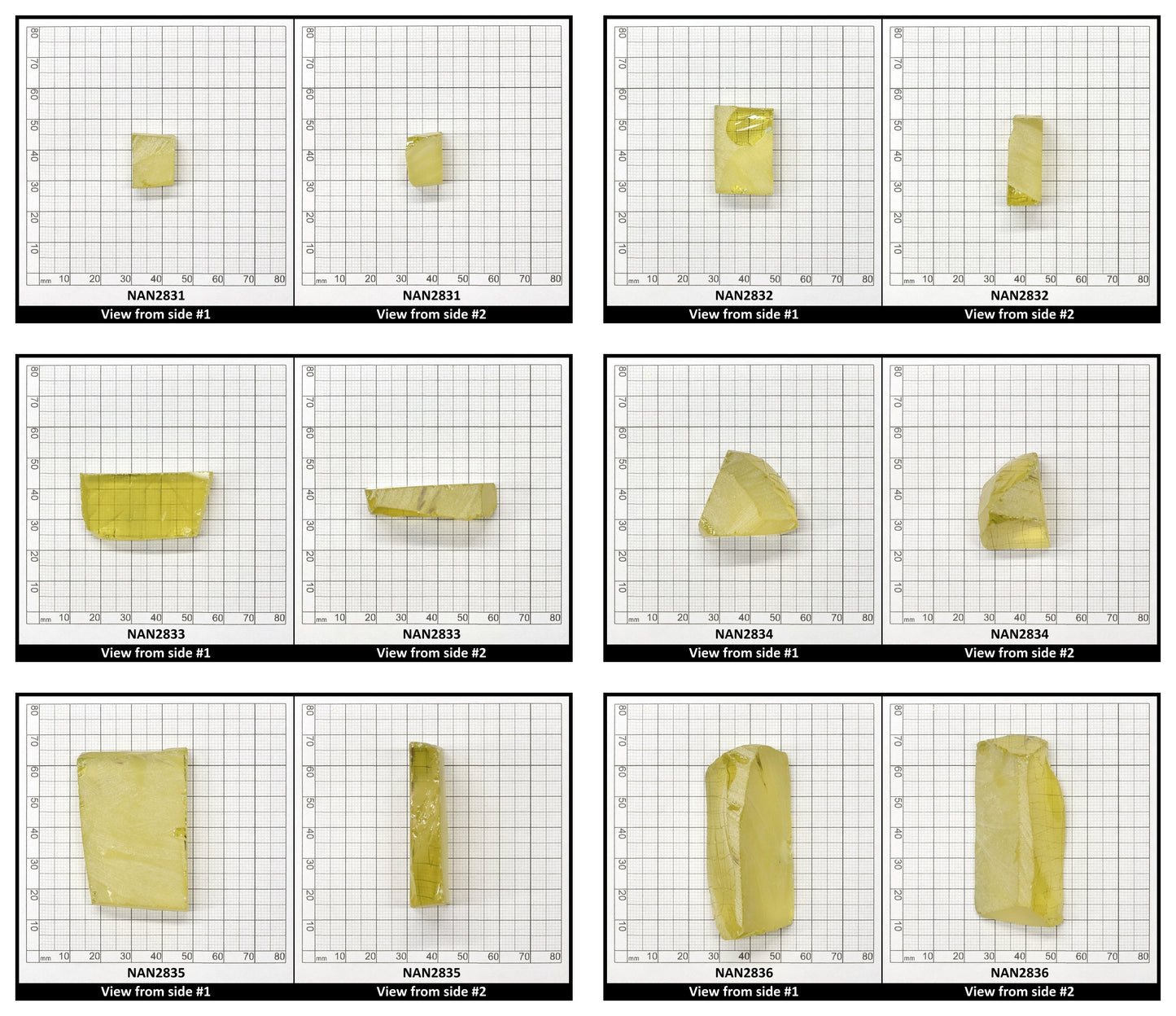 Nanosital Simulated Color Changing Lab Created Faceting Rough for Gem Cutting - #204 - Various Sizes