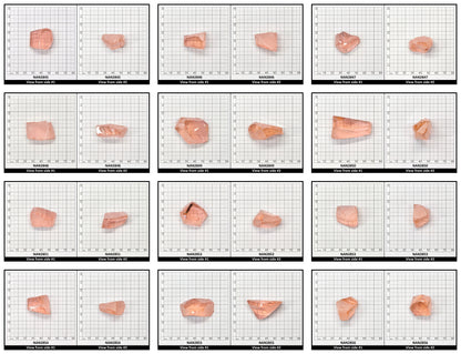 Nanosital Simulated Light Pink Morganite Lab Created Faceting Rough for Gem Cutting - #28 - Various Sizes