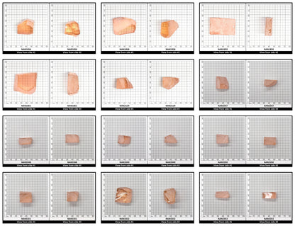 Nanosital Simulated Dark Peach Morganite Lab Created Faceting Rough for Gem Cutting - #45 - Various Sizes