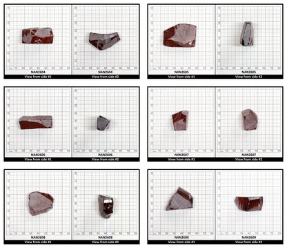 Nanosital Simulated Marsala Color Changing Lab Created Faceting Rough for Gem Cutting - #5 - Various Sizes