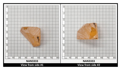 Nanosital Simulated Champagne Morganite Lab Created Faceting Rough for Gem Cutting - #777 - Various Sizes