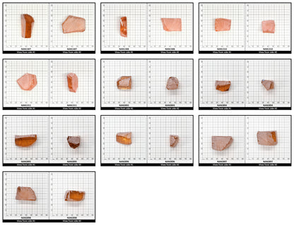 Nanosital Simulated Salmon Lab Created Faceting Rough for Gem Cutting - #A-1076 - Various Sizes