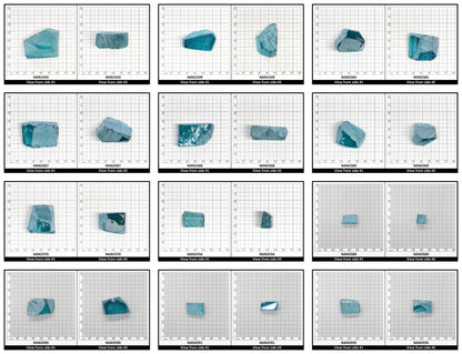 Nanosital Simulated Paraiba Tourmaline Lab Created Faceting Rough for Gem Cutting - #A-108/B - Various Sizes