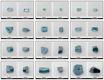 Nanosital Simulated Paraiba Tourmaline Lab Created Faceting Rough for Gem Cutting - #A-108/B - Various Sizes