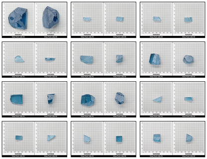 Nanosital Simulated Aquamarine Lab Created Faceting Rough for Gem Cutting - #A-150 - Various Sizes