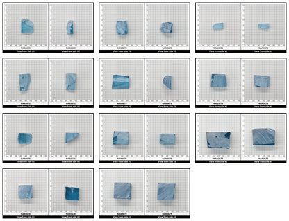 Nanosital Simulated Aquamarine Lab Created Faceting Rough for Gem Cutting - #A-150 - Various Sizes