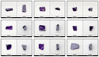Nanosital Simulated Medium Amethyst  Lab Created Faceting Rough for Gem Cutting - #A-2299 - Various Sizes