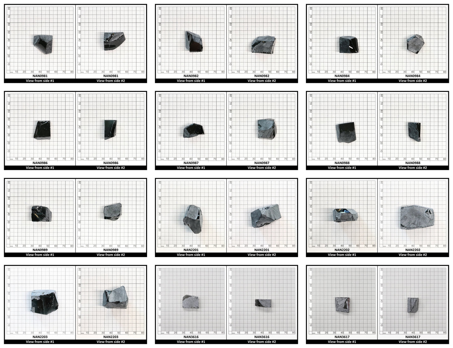 Nanosital Simulated Carbon Lab Created Faceting Rough for Gem Cutting - #A-4078 - Various Sizes