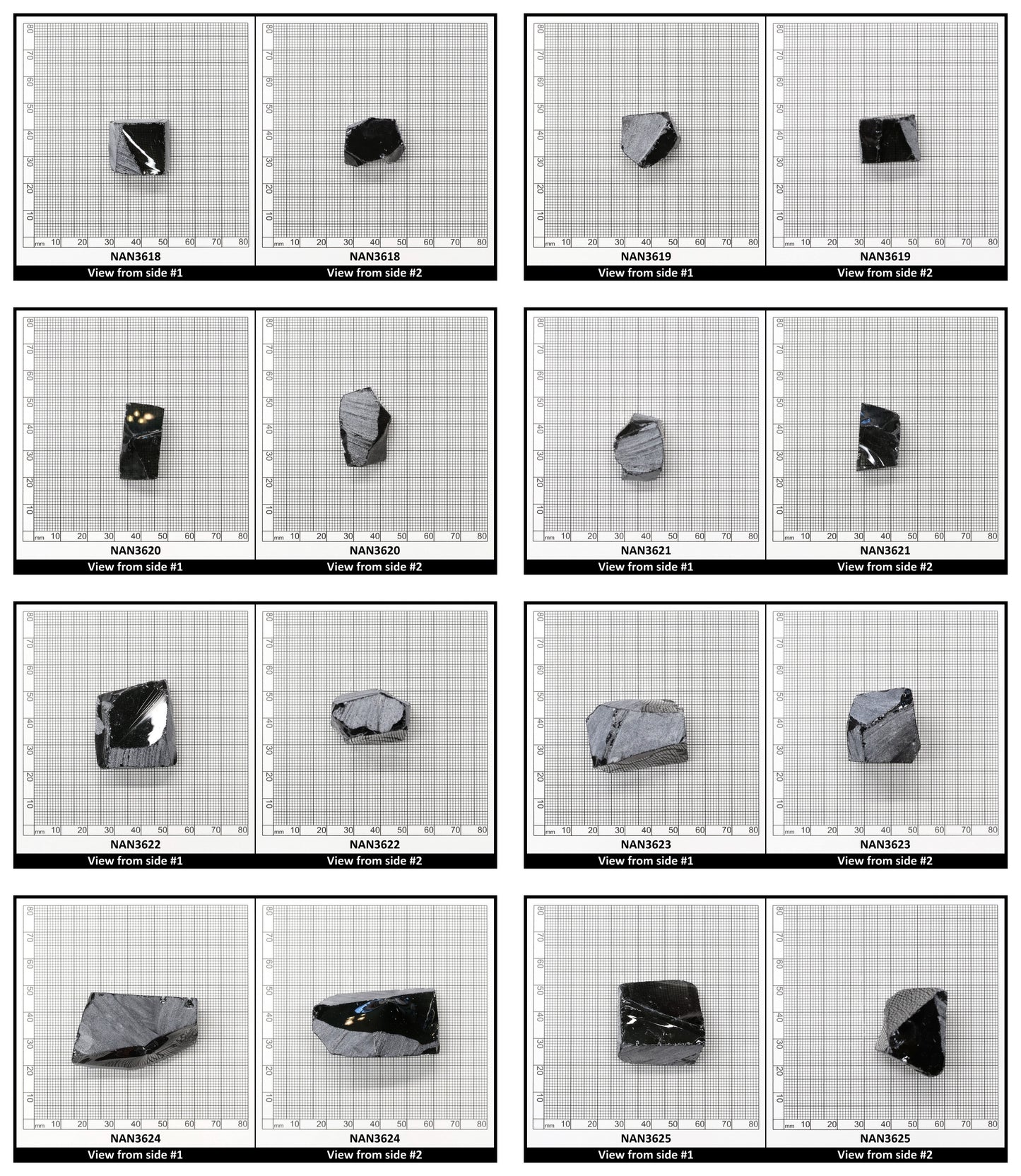 Nanosital Simulated Carbon Lab Created Faceting Rough for Gem Cutting - #A-4078 - Various Sizes