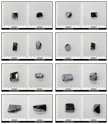 Nanosital Simulated Carbon Lab Created Faceting Rough for Gem Cutting - #A-4078 - Various Sizes