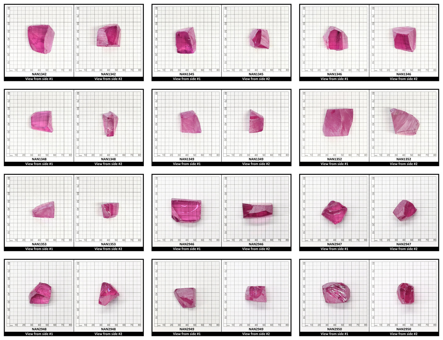 Nanosital Simulated Kunzite Lab Created Faceting Rough for Gem Cutting - #A-4572 - Various Sizes