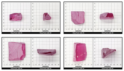 Nanosital Simulated Kunzite Lab Created Faceting Rough for Gem Cutting - #A-4572 - Various Sizes
