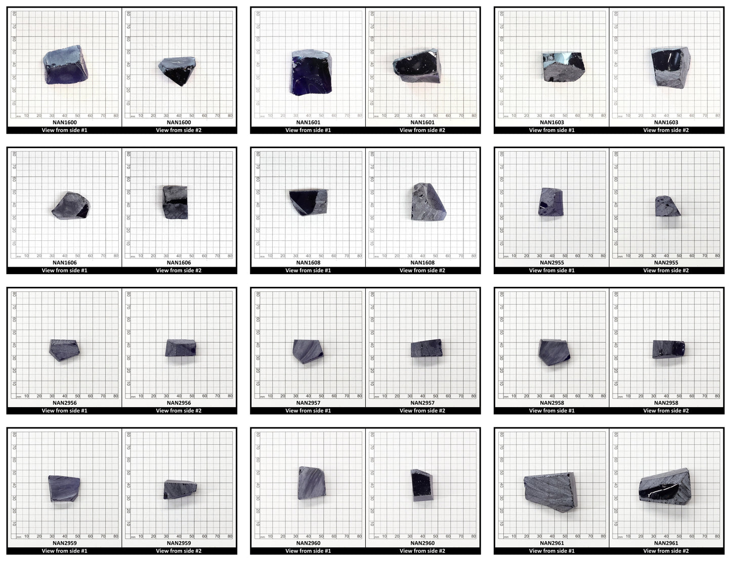 Nanosital Simulated Medium Blue Sapphire Lab Created Faceting Rough for Gem Cutting - #A-597 - Various Sizes