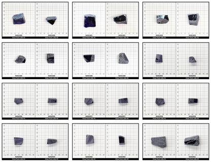Nanosital Simulated Medium Blue Sapphire Lab Created Faceting Rough for Gem Cutting - #A-597 - Various Sizes