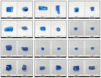 Nanosital Simulated Ultramarine Lab Created Faceting Rough for Gem Cutting - #A-7408 - Various Sizes