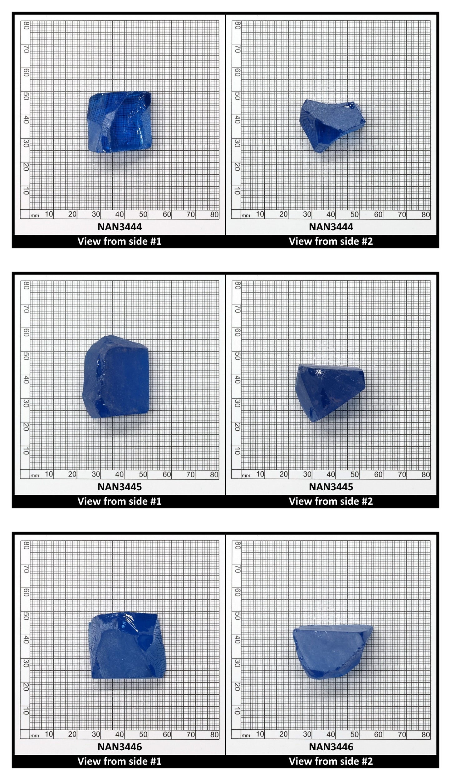 Nanosital Simulated Ultramarine Lab Created Faceting Rough for Gem Cutting - #A-7408 - Various Sizes