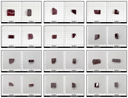 Nanosital Simulated Light Bordeaux Lab Created Faceting Rough for Gem Cutting - #A-7859 - Various Sizes