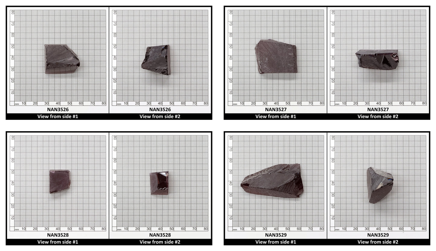 Nanosital Simulated Light Bordeaux Lab Created Faceting Rough for Gem Cutting - #A-7859 - Various Sizes